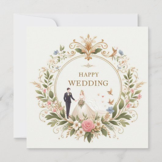 Bonne carte de voeux mariage (Devant)