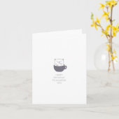 Bonne carte de voeux Meowday (Fleur jaune)