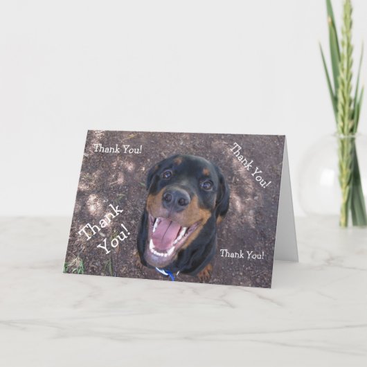 Bonne carte de voeux Merci Heidi Rottweiler (Devant)