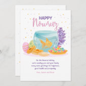 Bonne carte de voeux Nowruz (Devant / Derrière)