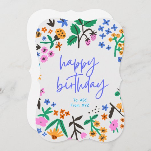 Bonne carte de voeux numérique personnalisable ann (Devant / Derrière)