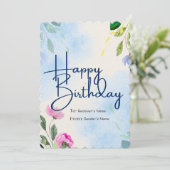 Bonne carte de voeux numérique personnalisable ann (Debout devant)