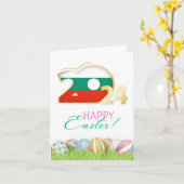 Bonne carte de voeux Pâques 2024 "Bulgarie" (Fleur jaune)