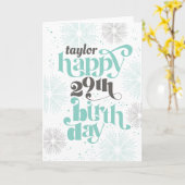 Bonne carte de voeux personnalisable 29e anniversa (Fleur jaune)