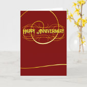 Bonne carte de voeux pliée du 20e anniversaire (Fleur jaune)