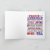 Bonne carte de voeux pliée du 4 juillet (Intérieur)