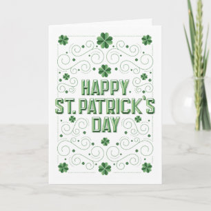 Bonne carte de voeux pliée pour la Saint-Patrick
