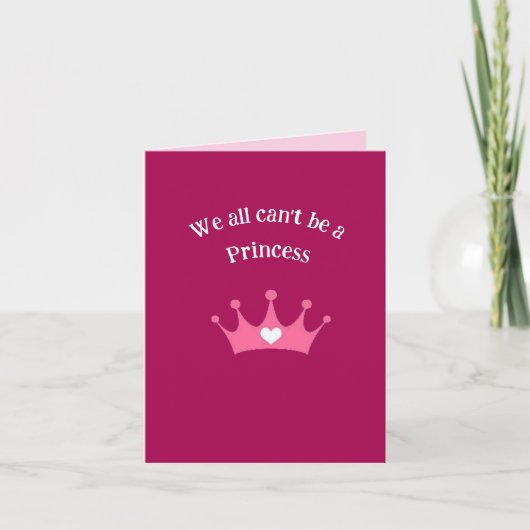 Bonne carte de voeux pliée Princesse Anniversaire (Devant)