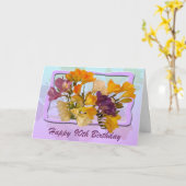 Bonne carte de voeux pour 90e anniversaire (Fleur jaune)