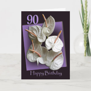 Bonne carte de voeux pour 90e anniversaire