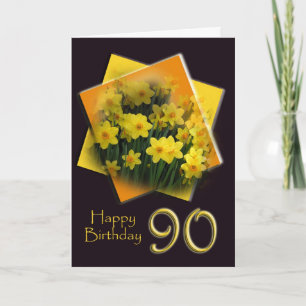 Bonne carte de voeux pour 90e anniversaire