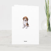 Bonne carte de voeux pour Beagle d'anniversaire Pu (Dos)
