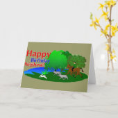 Bonne carte de voeux pour chasseur népalais (Fleur jaune)