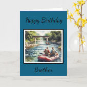 Bonne carte de voeux pour frère d'anniversaire/int (Fleur jaune)