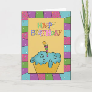 Bonne carte de voeux pour gâteau d'anniversaire