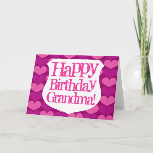 Bonne carte de voeux pour grand-mère anniversaire (Devant)