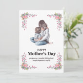 Bonne carte de voeux pour la fête des mères (Debout devant)