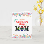 Bonne carte de voeux pour la fête des mères "Maman (Fleur jaune)