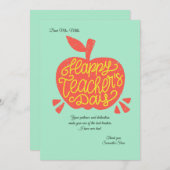 Bonne carte de voeux pour la journée de l'enseigna (Devant / Derrière)