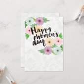 Bonne carte de voeux pour la Journée des Femmes (Devant/Arrière en situation)