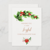 Bonne carte de voeux pour la saison des fêtes (Devant / Derrière)