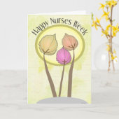 Bonne carte de voeux pour la semaine des infirmièr (Fleur jaune)