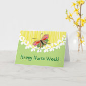 Bonne carte de voeux pour la semaine des infirmièr (Fleur jaune)