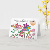 Bonne carte de voeux pour la semaine des infirmièr (Fleur jaune)