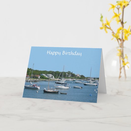 Bonne carte de voeux pour l'anniversaire Cape Cod  (Fleur jaune)