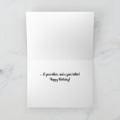 Bonne carte de voeux pour l'anniversaire classique (Intérieur)