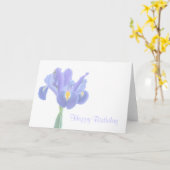 Bonne carte de voeux pour l'anniversaire Iris (Fleur jaune)