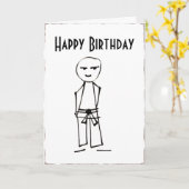Bonne carte de voeux pour l'anniversaire Judoka (Fleur jaune)