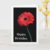 Bonne carte de voeux pour l'anniversaire Red Gerbe (Fleur jaune)