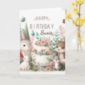 Bonne carte de voeux pour l'anniversaire Sweet Gra (Fleur jaune)