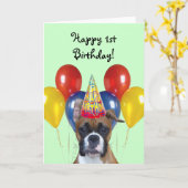 Bonne carte de voeux pour le 1er anniversaire de l (Fleur jaune)