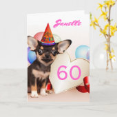 Bonne carte de voeux pour le 60e anniversaire du C (Fleur jaune)