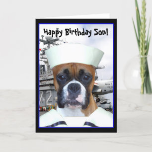 Bonne carte de voeux pour le boxeur Son Navy anniv