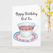 Bonne carte de voeux pour le meilleur thé d'annive (Fleur jaune)