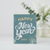 Bonne Carte de voeux pour le Nouvel An 2025 (Debout devant)