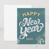 Bonne Carte de voeux pour le Nouvel An 2025 (Devant / Derrière)