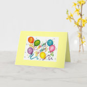 Bonne carte de voeux Recyclée anniversaire (Fleur jaune)