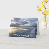 Bonne carte de voeux voyage (Fleur jaune)