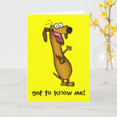 Bonne carte de voeux Weenie (Fleur jaune)