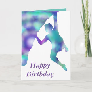 Bonne carte des alpinistes de roche d'anniversaire