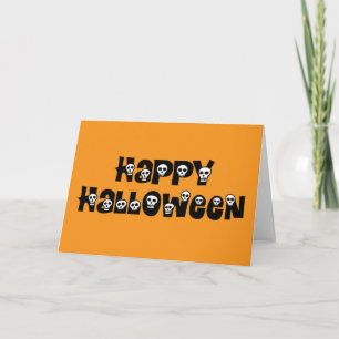 Bonne carte des crânes d'Halloween