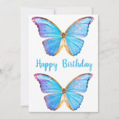 Bonne carte des papillons d'anniversaire (Devant)