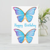 Bonne carte des papillons d'anniversaire (Debout devant)