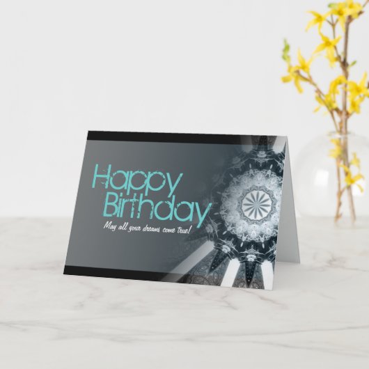 Bonne carte des rêves d'anniversaire (Fleur jaune)