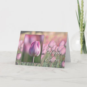 Bonne carte des tulipes de Pâques