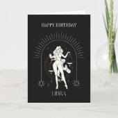 Bonne carte d'horoscope Zodiac Mystic Libra Birthd (Devant)